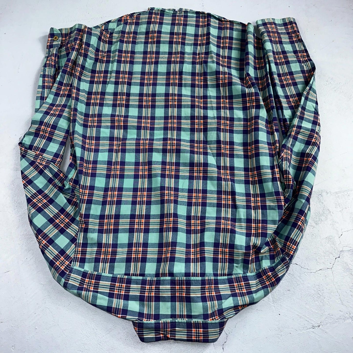 Polo Ralph Lauren Mens Long Sleeve Button Down Shirt Size M Plaid Green Blue