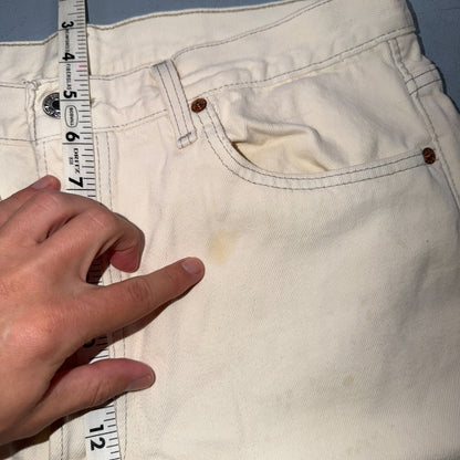 Levis 501 Vintage 80s USA XX Straight Leg Jeans White Light Wash 36x34 Act 33x32