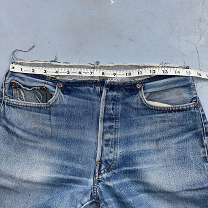 Levis 501 Vintage 80s Redline Selvedge USA XX Jeans Med Wash 31x36 Act 30x30