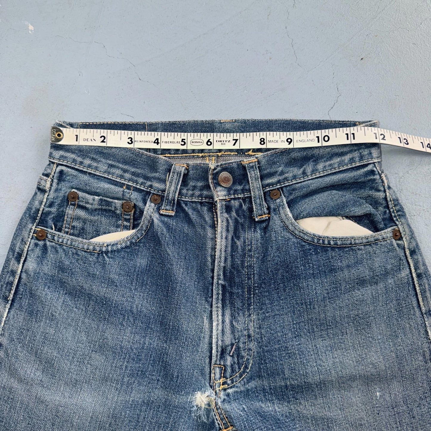 Levis Big E Vintage 50s Redline Hidden Rivets USA 1950s Jeans 503 501 Kids 24x26