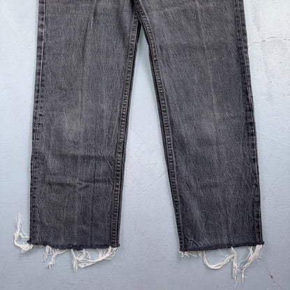 Levis 501 Vintage 80s USA XX Straight Leg Jeans Black Light Wash 30x32 Act 28x26