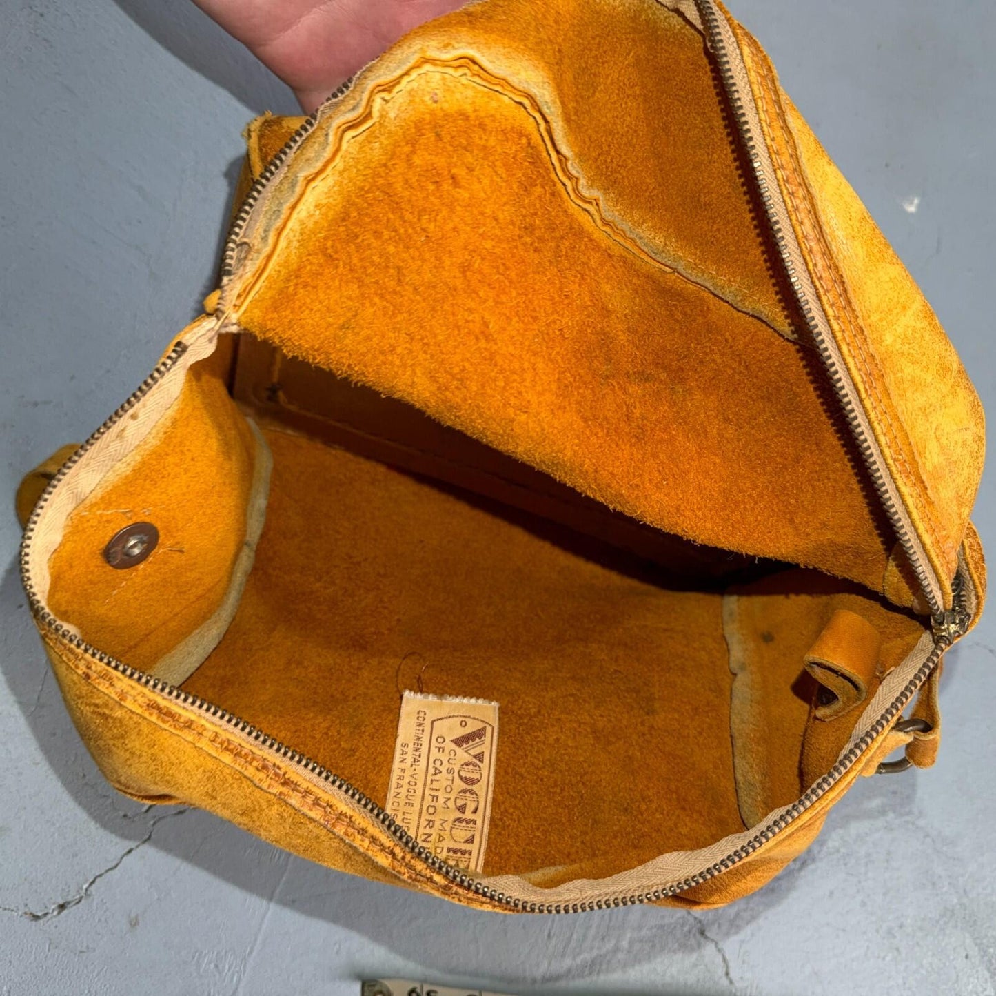VTG 1940s Vogue California Suede Bag Purse Leather Rockabilly 40s 50s Western