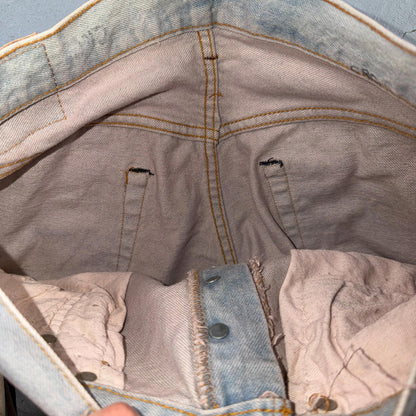 Levis 501 Vintage 80s Redline Selvedge USA XX Jeans Bleach Wash 32x40 Act 30x35