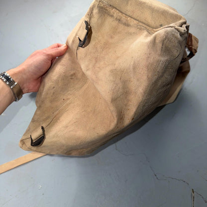 VTG 1930s 1940s Canvas Fishing Field Bag Saddle Bell System Canvas Tote WWII