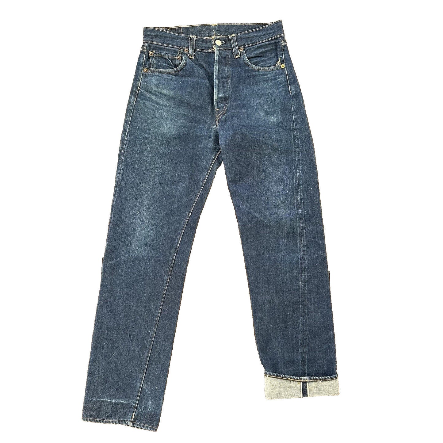 Levis 501 XX Big E True Vintage 60s Redline Selvedge Denim Jeans 1960s DARK BLUE