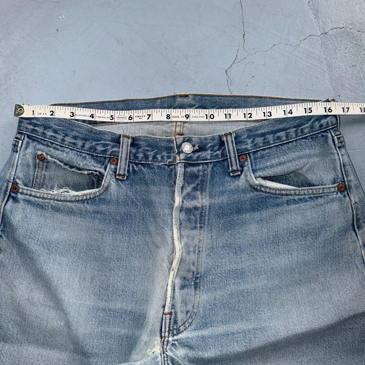 Levis 501 Vintage 80s Redline Selvedge USA XX Jeans Light Wash 36x38 Act 33x33