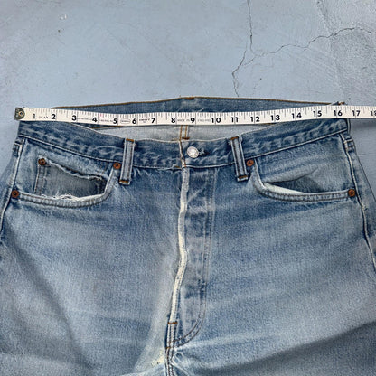 Levis 501 Vintage 80s Redline Selvedge USA XX Jeans Light Wash 36x38 Act 33x33