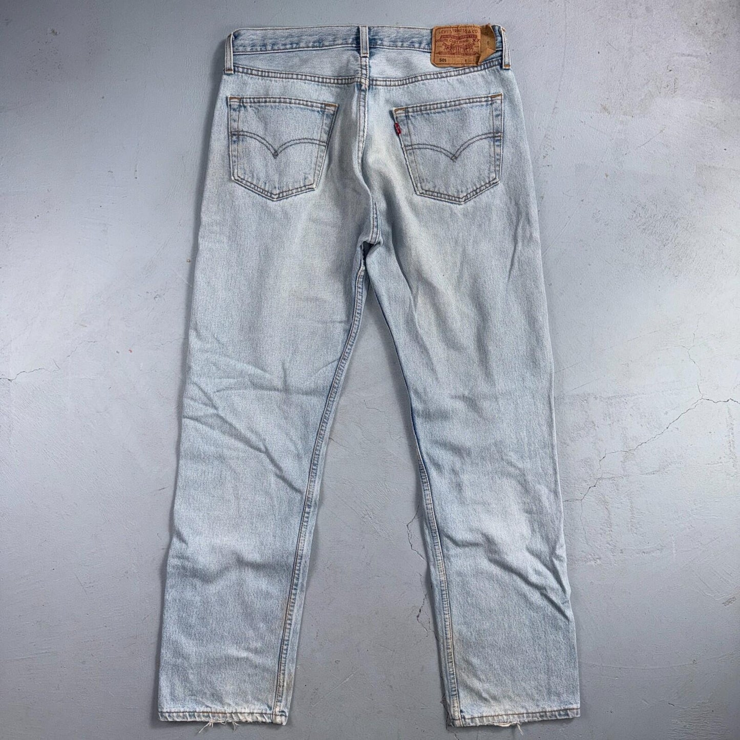 Levis 501 Vintage Y2K 90s XX Straight Leg Jeans Blue Light Wash 34x32 Act 33x31