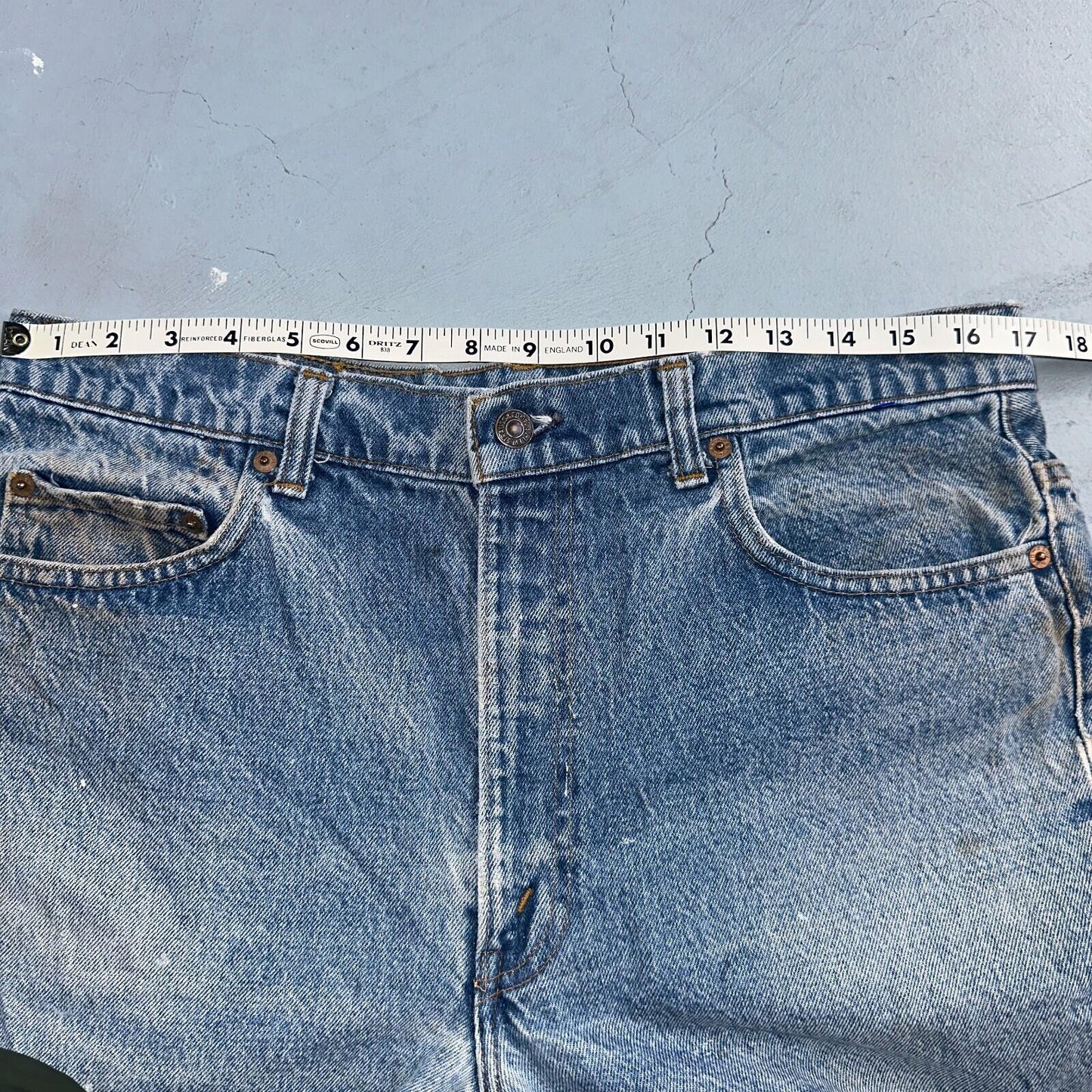 Levis 517 Vintage 80s USA Red Tab Bootcut Flare Blue Denim Jeans Act 34x30