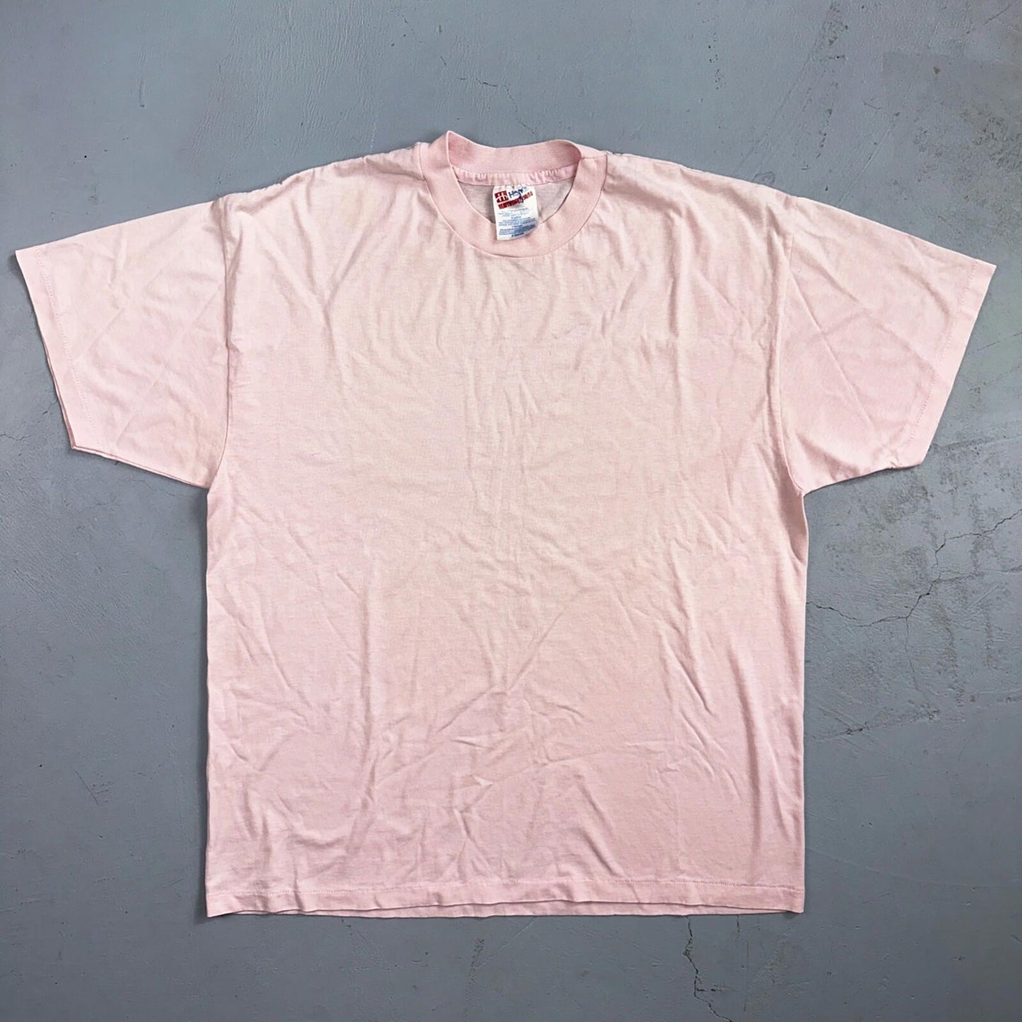 Hanes Blank 90s Pink VTG T Shirt Lot Single Stitch XL Basic Cool Rap Grunge