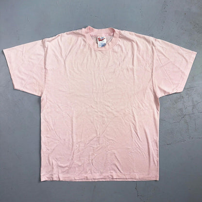 Hanes Blank 90s Pink VTG T Shirt Lot Single Stitch XL Basic Cool Rap Grunge