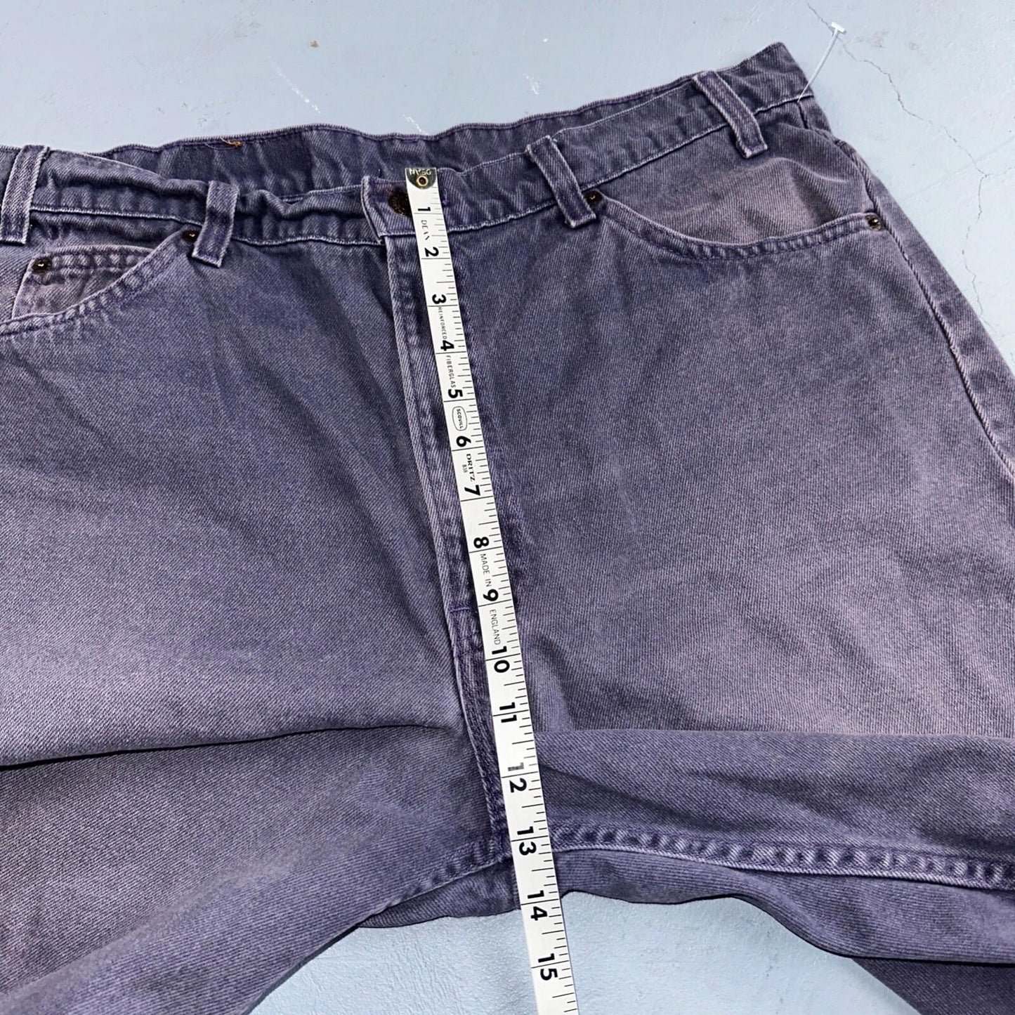 Levis 550 VTG Denim Shorts Mens 38 Purple Wash 1990s Orange Tab 90s 501