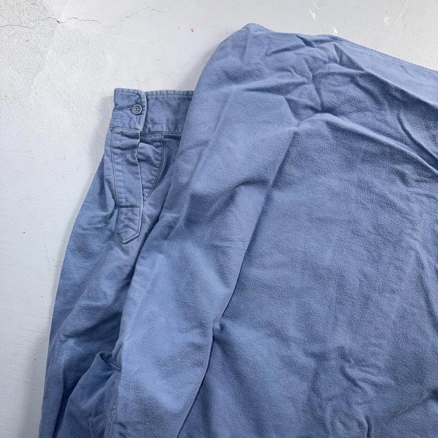 LL Bean VTG Mens XL Chamois Cloth Blue Shirt Soft Cozy Flannel Cotton 90s