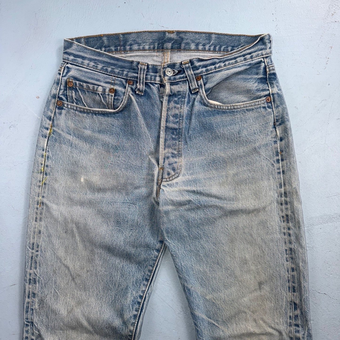 Levis 501 Vintage 80s Redline Selvedge USA XX Jeans Light Wash 32x38 Act 29x32