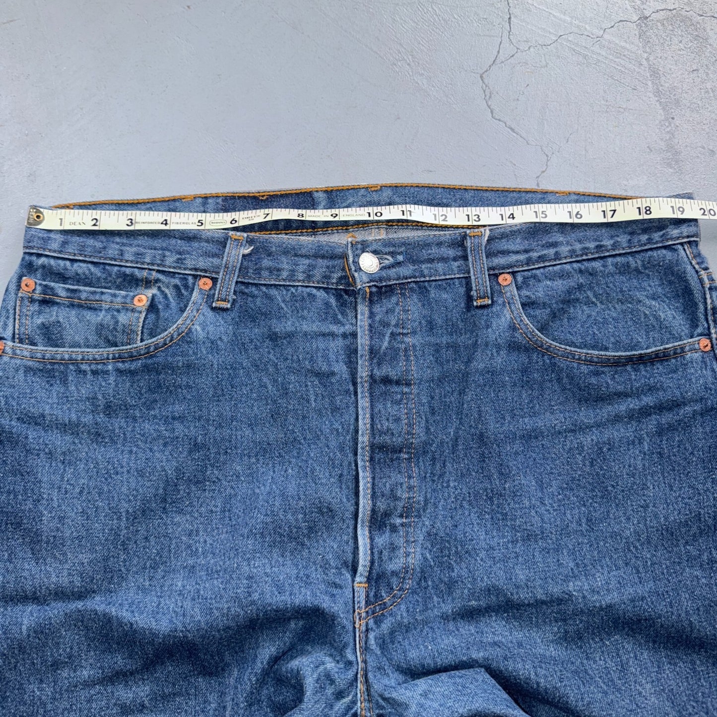 Levis 501 Vintage 80s USA XX Straight Leg Jeans Blue Med Wash 40x32 Act 39x29