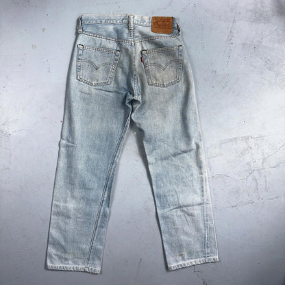 Levis 501 Vintage 80s Redline Selvedge USA XX Jeans Light Wash 29x30 Act 27x27