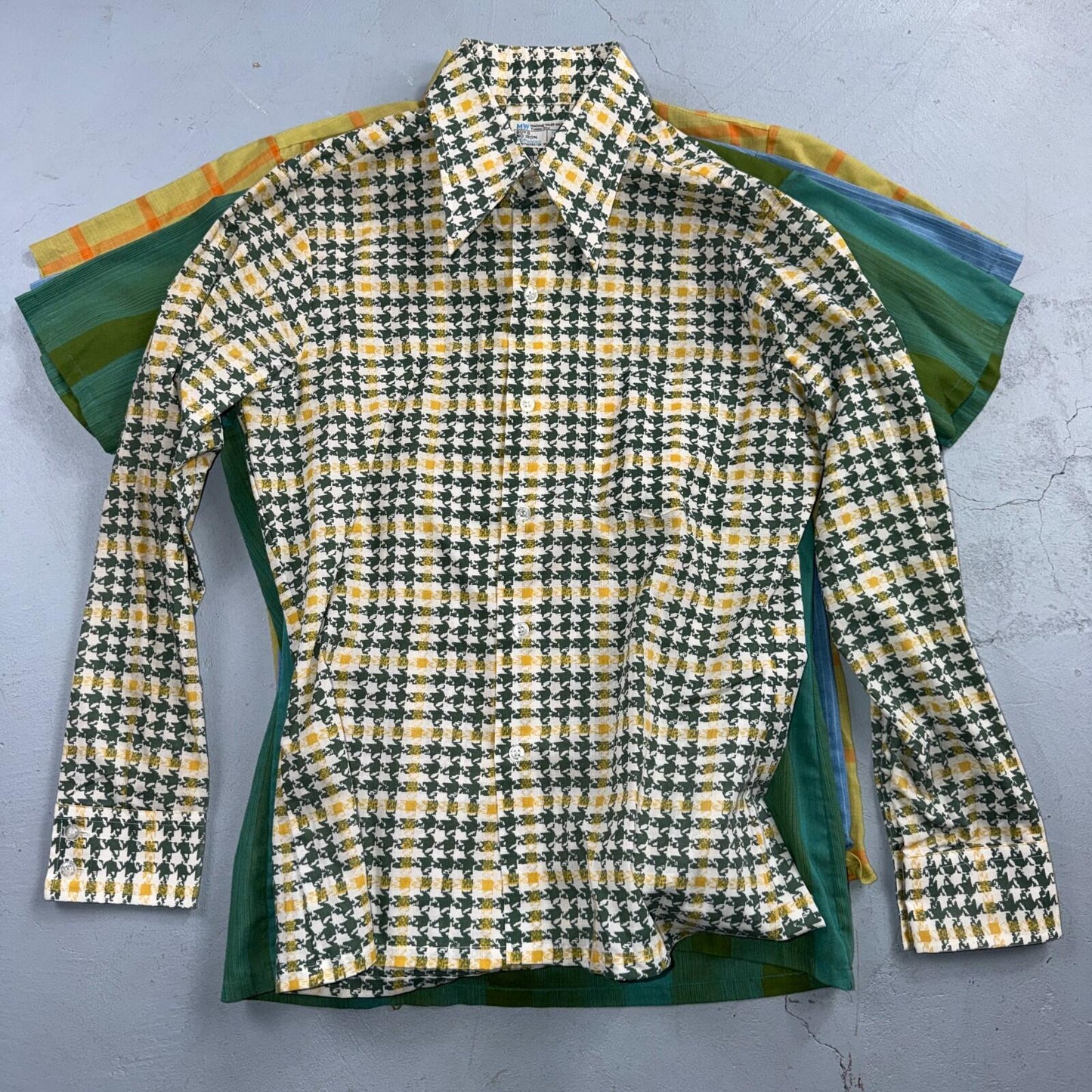 VTG Penneys Boys Button Shirt Size 18 1950s Rockabilly Lot Towncraft 60s Stripes