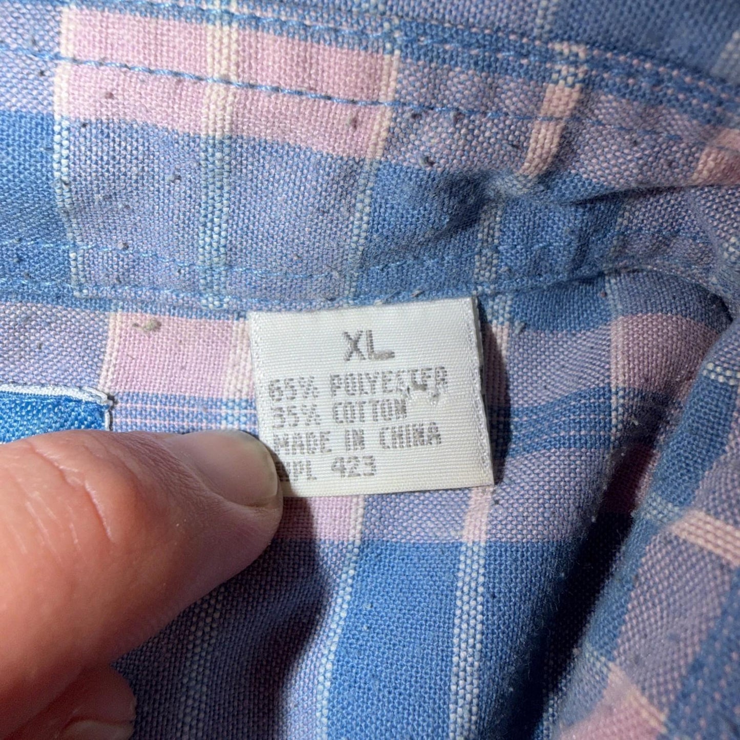 VTG Levis Sutter Creek Flannel Shirt Men’s XL Blue Plaid Blue Label BIG E 90s