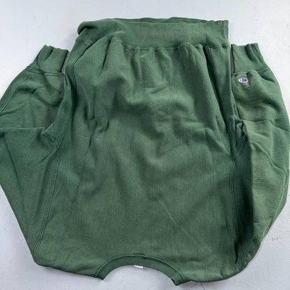 Vintage Champion 90s USA Green Reverse Weave Sweatshirt Blank XL Gusset Jumper
