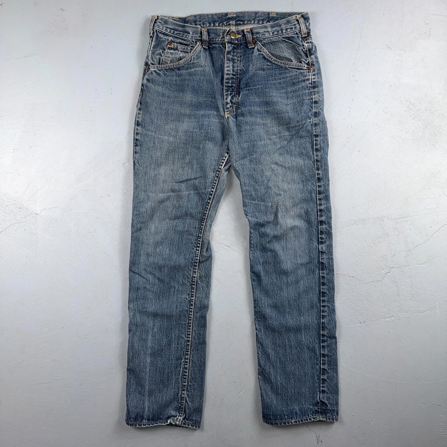 Vintage 60s Lee Riders Sanforized Denim Blue Jeans USA Talon Mens 32x31 70s