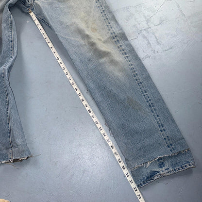 Levis 501 Vintage 80s Redline Selvedge USA XX Jeans Light Wash 36x36 Act 34x29