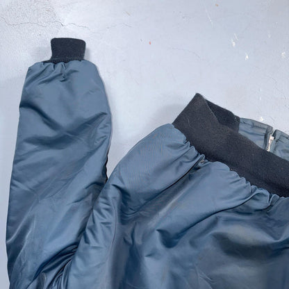 Vintage Wear-Guard Jacket Mens M Blue Bomber Faux Fur Collar Sherpa USA 80s