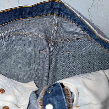 Levis 501 Vintage 90s USA XX Straight Leg Jeans Blue Med Wash 32x36 Act 31x33