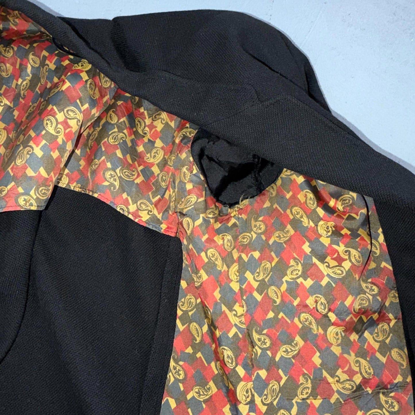 1950s 1960s VTG Mens Suit 36R Jacket Coat Black Union Wool Rockabilly Blazer