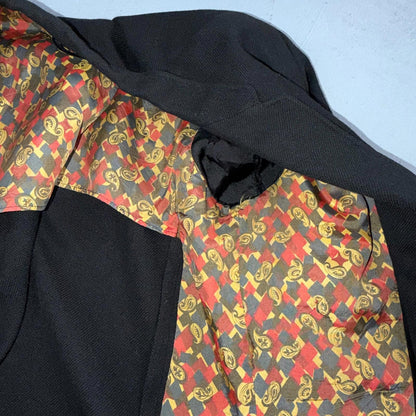 1950s 1960s VTG Mens Suit 36R Jacket Coat Black Union Wool Rockabilly Blazer