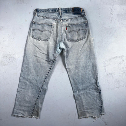 Levis 501 Vintage 80s Redline Selvedge USA XX Jeans Thrashed 36x30 Act 33x26