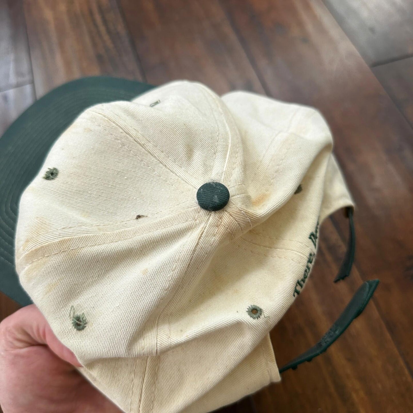 Antique Person BROKEN VTG Hat Cap Snapback Genuine Funny Humor Old Trash Hunt
