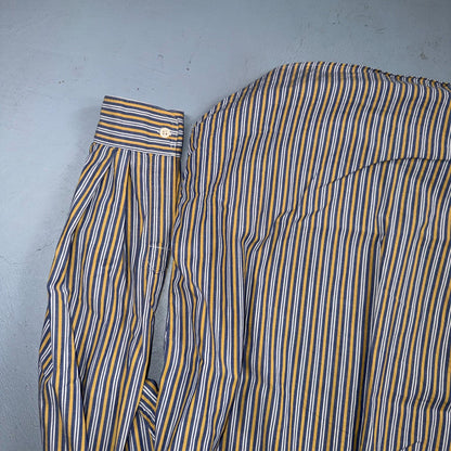 Vintage Abercrombie & Fitch Button Down Shirt Men Large Striped Long Sleeve Y2K