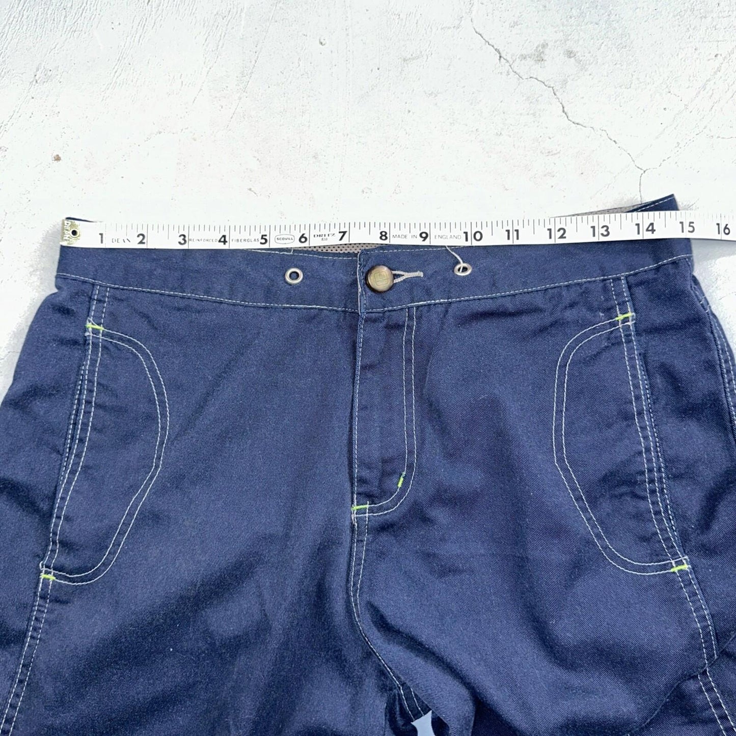 Vintage Trans Nine Rave Y2K Navy Blue Wide Leg Retro Pants Womens 30 x 30