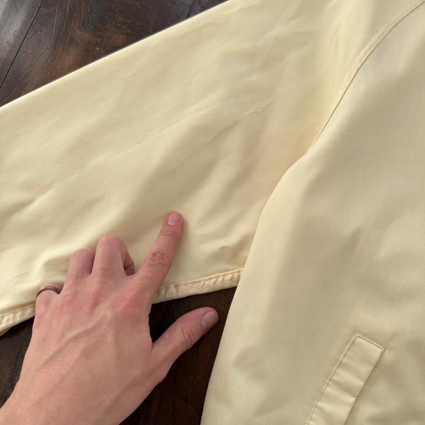 Vintage Work Jacket Men's Yellow Full Zip Gabardine 60s Talon 70s Chore Light