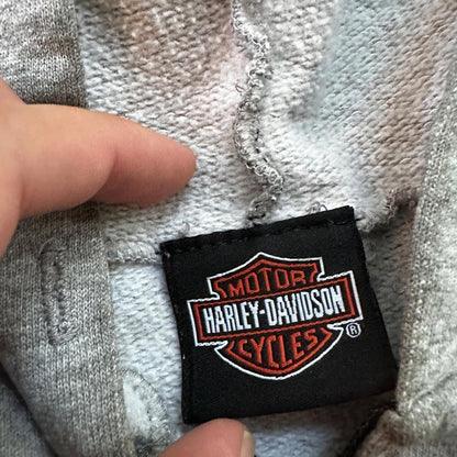 Vtg Harley Davidson Size L Women's Zip Up Hoodie USA 90s Eugene Oregon Bike