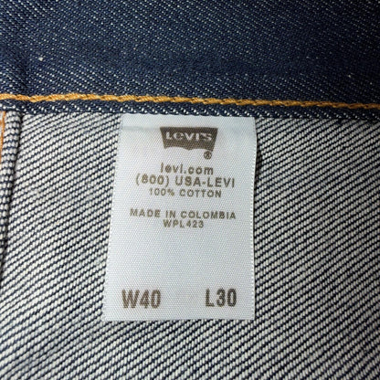 Levis 501 Vintage Y2K Deadstock XX Straight Leg Jeans Black Dark Wash 40x30