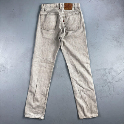 Levis 501 Vintage 80s USA XX Straight Leg Jeans Gray Light Wash 28x32 Act 27x31