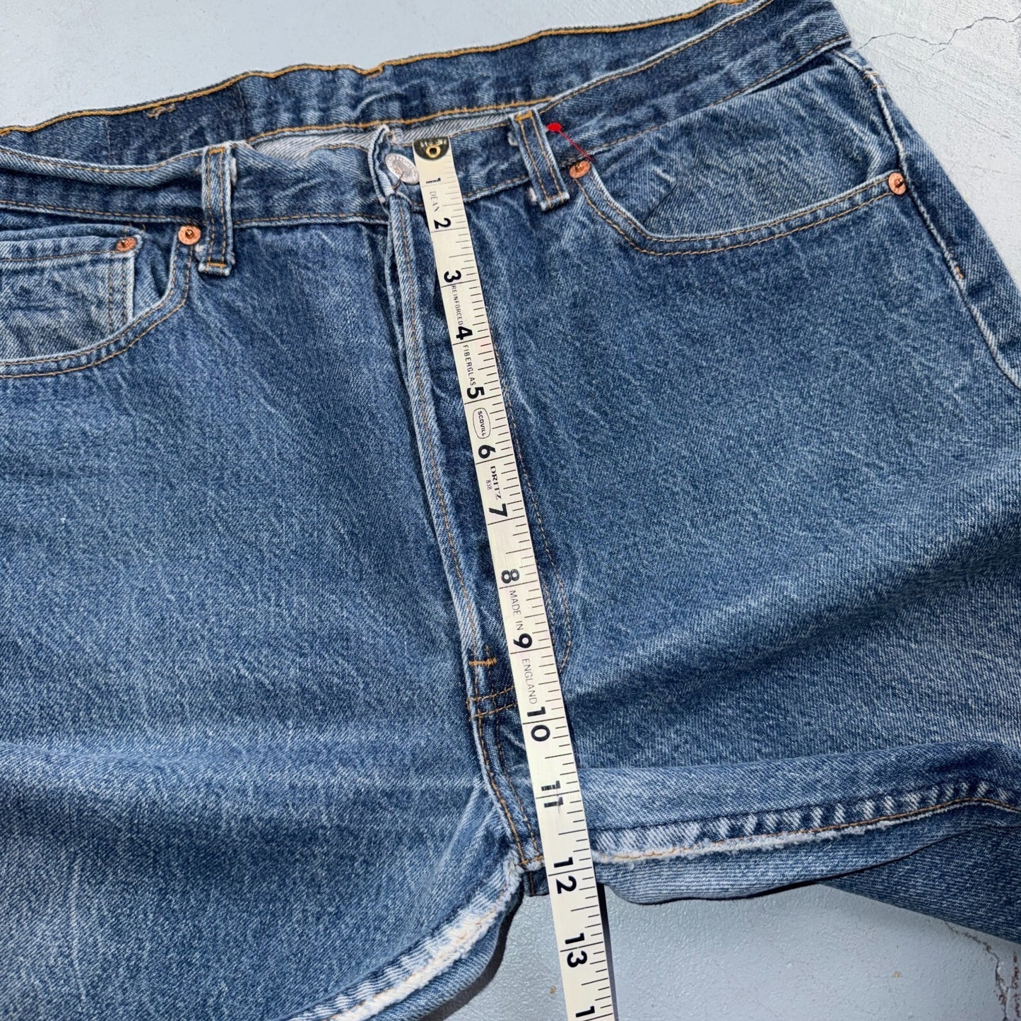 Levis 501 Vintage 80s USA XX Straight Leg Jeans Blue Med Wash 36x31 Act 33x26