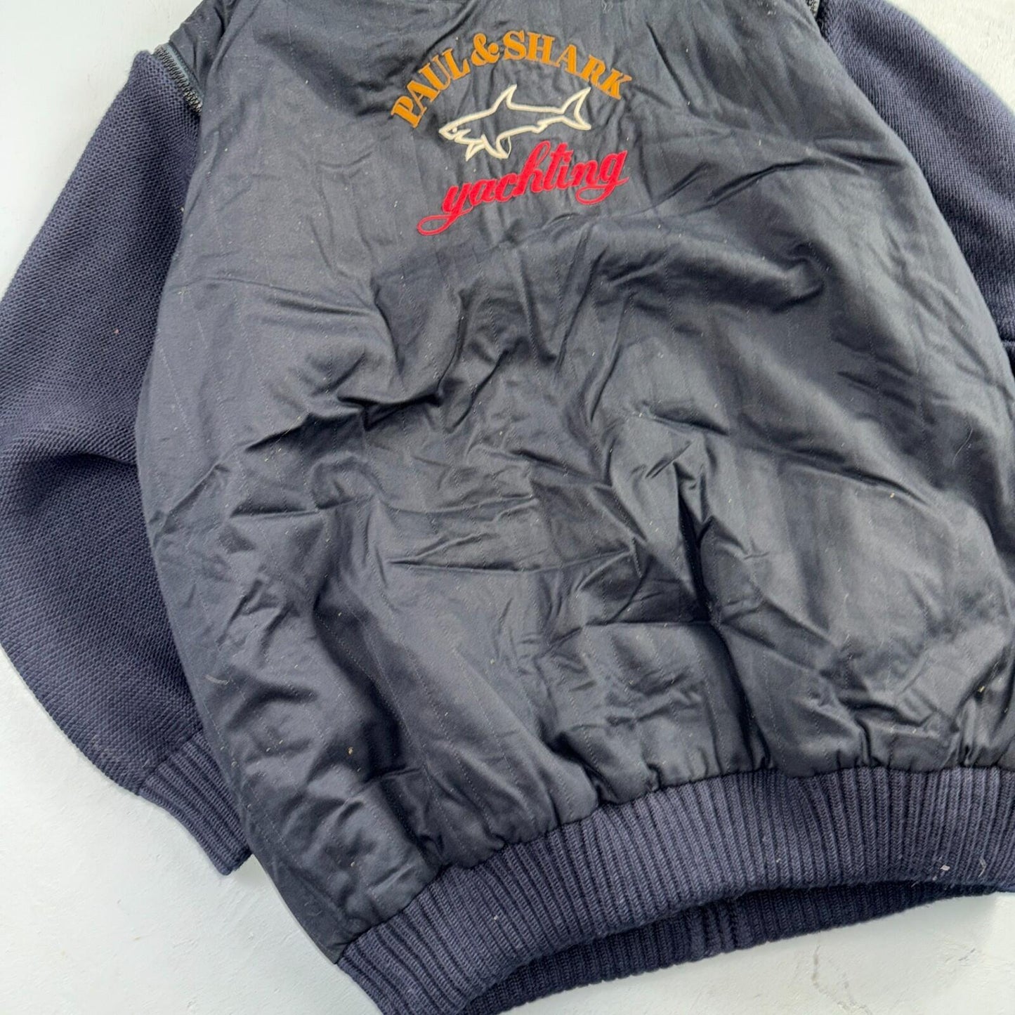 Paul & Shark Yachting Wool Revesible Heavy Jacket Removable Sleeves Italy Vest
