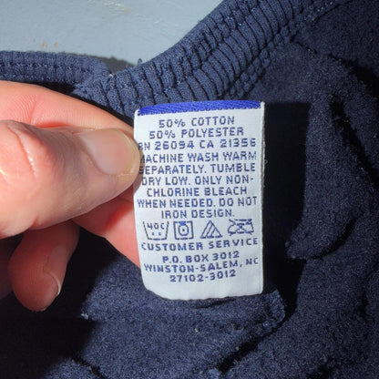 90s Vintage Champion Sweatpants Navy Blue Flat Cuffs Large Capri Cut