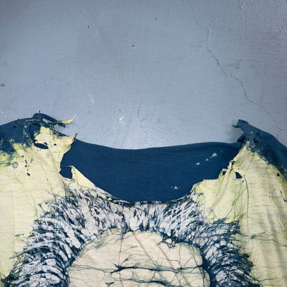 Albert Einstein Batik VTG T Shirt Mosquitohead Style Thrashed 90s Unique RARE
