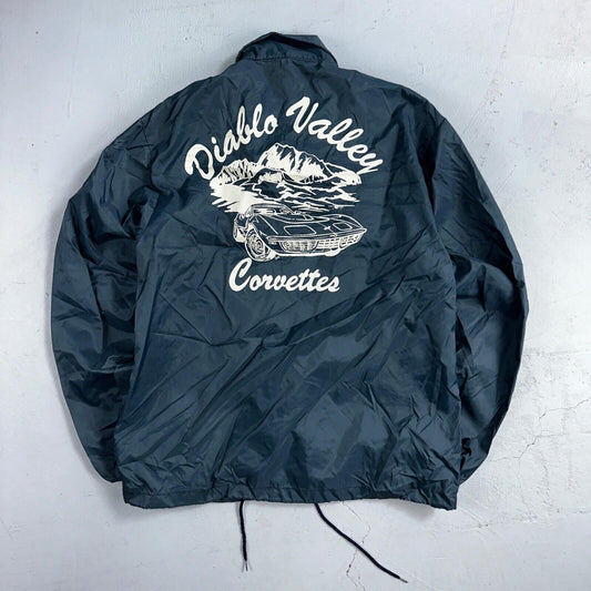 Vintage Diablo Valley Corvette Satin Jacket Nylon 70s Windbreaker Cars Racing