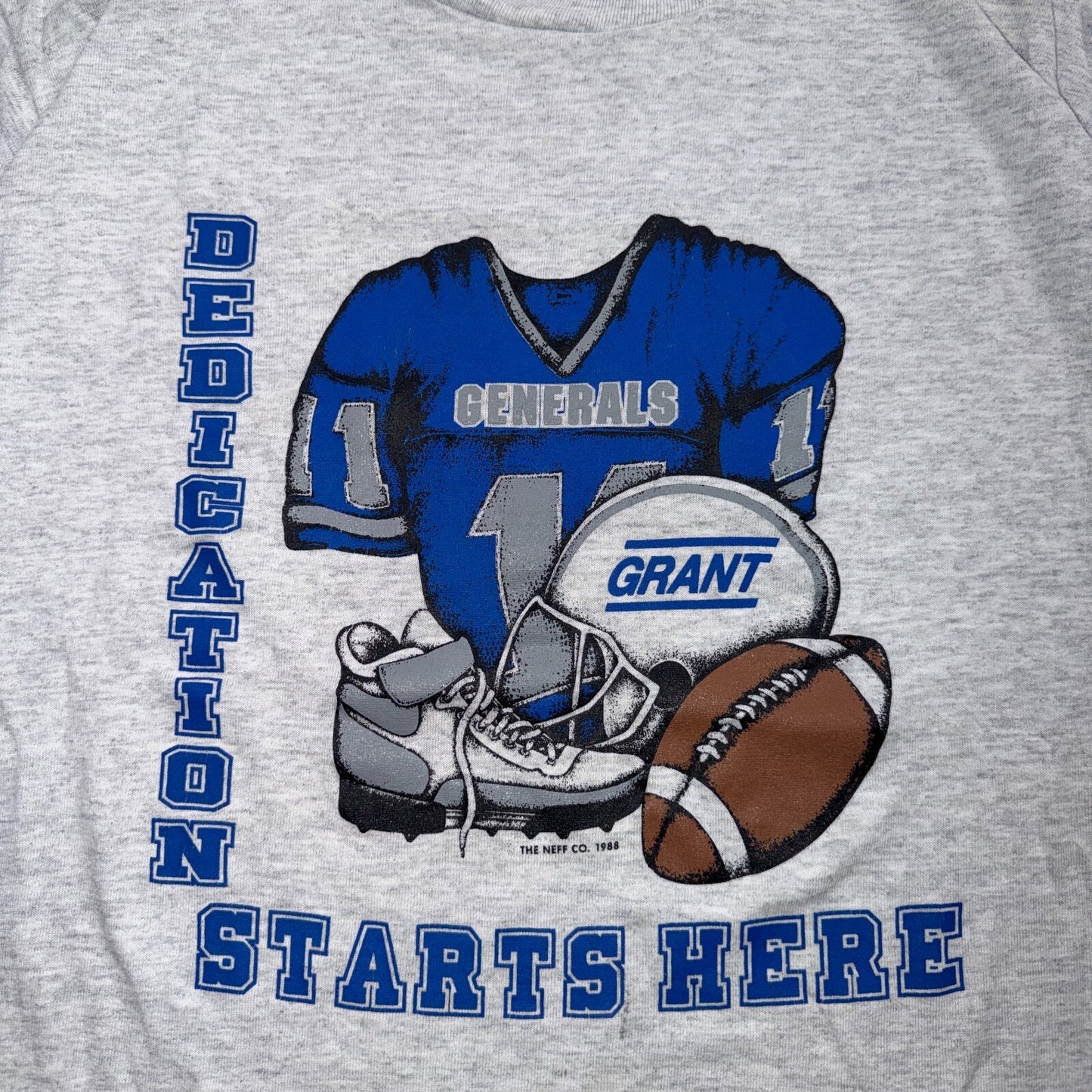 Grant Neff 1988 VTG T Shirt 80s Single Stitch XL USA Cleats Football Sports