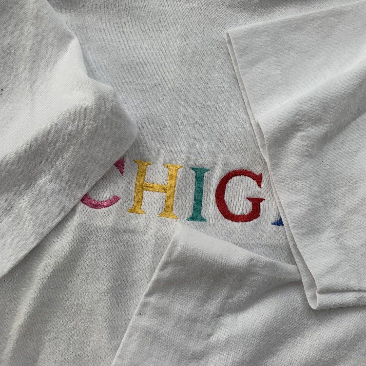 Michigan Vintage T Shirt 90s White FOTL Single Stitch Embroidery Rap Music Cool