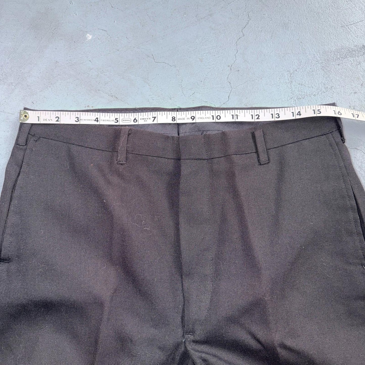 VTG 60s Penneys Towncraft Twill Pants 32x33 Black 1960s Rockabilly Penn Prest