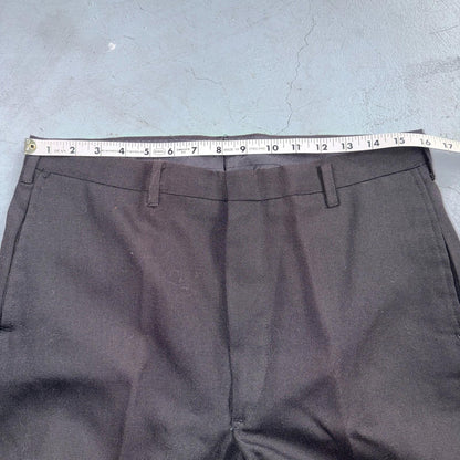 VTG 60s Penneys Towncraft Twill Pants 32x33 Black 1960s Rockabilly Penn Prest