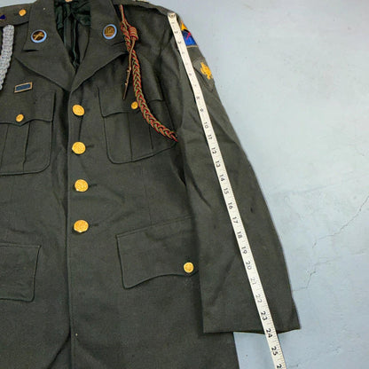 US Army Korean War Officer Suit 1950s Armored Hell Wheels Patch 37R VTG Jacket