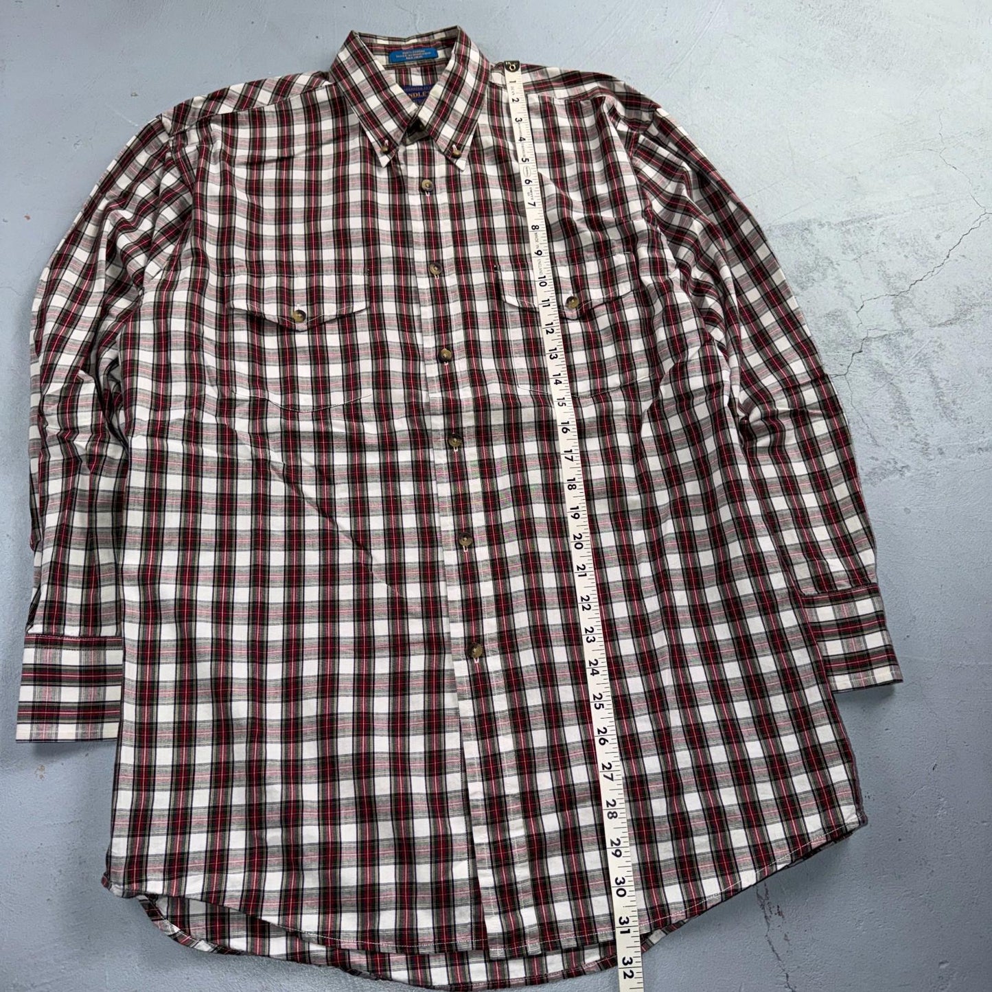 Pendleton Rancher Button Down Western Shirt Men’s S Red Plaid Cotton Rancher