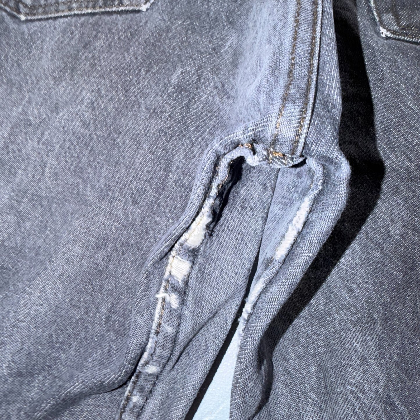 Levis 501 Vintage 80s USA XX Straight Leg Jeans Black Light Wash 30x30 Act 29x29