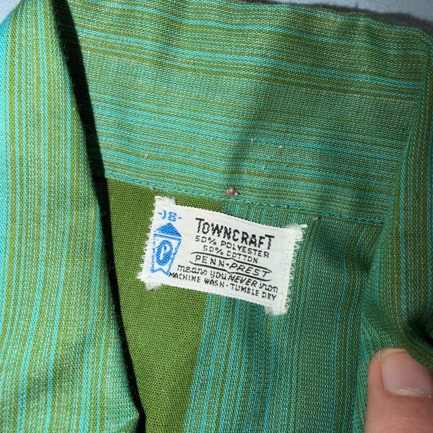 VTG Penneys Boys Button Shirt Size 18 1950s Rockabilly Lot Towncraft 60s Stripes